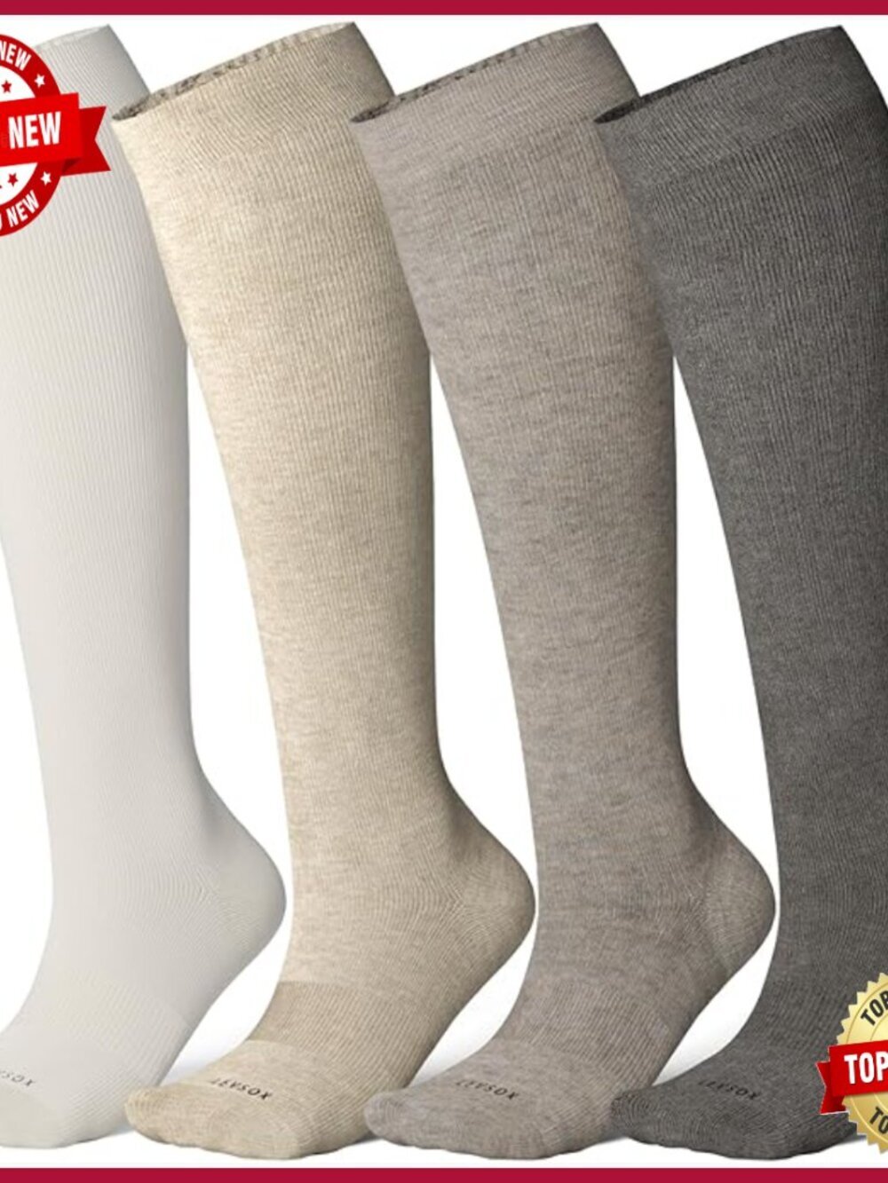 Compression Socks for Women 20-30 mmHg Knee High Cute Support Socks